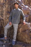 Buy_Dash And Dot_Gray Tencel Washed Grey Pant Set _at_Aza_Fashions
