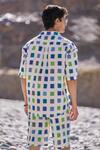 Dash And Dot_Cotton Ikat Weave Shirt _at_Aza_Fashions