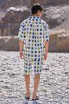 Dash And Dot_Multi Color Cotton Ikat Weave Organic Shorts _at_Aza_Fashions