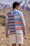 Shop_Dash And Dot_Multi Color Cotton Stripe Blocked Tee _at_Aza_Fashions
