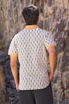 Shop_Dash And Dot_Ivory Jacquard Polo Tshirt _at_Aza_Fashions