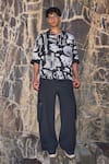 Shop_Dash And Dot_Black Cotton Knitted Cargo Pant _at_Aza_Fashions