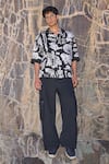Buy_Dash And Dot_Black Cotton Knitted Cargo Pant _Online_at_Aza_Fashions