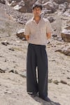 Shop_Dash And Dot_Black Cotton Organic Knitted Pants _at_Aza_Fashions