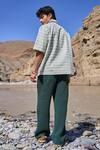 Shop_Dash And Dot_Green Cotton Washed Textured Pant _at_Aza_Fashions