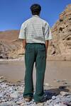 Buy_Dash And Dot_Green Cotton Washed Textured Pant _Online_at_Aza_Fashions