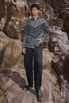 Dash And Dot_Black Cotton Barrel Jeans _Online_at_Aza_Fashions
