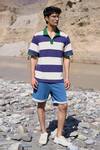 Buy_Dash And Dot_Blue Cotton Indigo Organic Denim Knit Shorts _at_Aza_Fashions