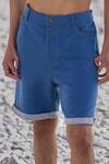Buy_Dash And Dot_Blue Cotton Indigo Organic Denim Knit Shorts _Online_at_Aza_Fashions