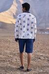 Shop_Dash And Dot_Blue Textured Knit Shorts _at_Aza_Fashions