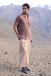 Buy_Dash And Dot_Beige Nylon Designer Pant 