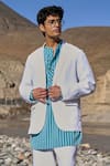 Buy_Dash And Dot_White Linen Blazer _at_Aza_Fashions
