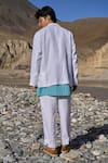 Shop_Dash And Dot_White Linen Adjustable Cuff Pant _at_Aza_Fashions