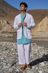 Shop_Dash And Dot_White Linen Adjustable Cuff Pant _Online_at_Aza_Fashions