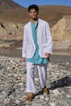 Buy_Dash And Dot_White Linen Adjustable Cuff Pant _at_Aza_Fashions