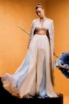Buy_Taali_Off White Silk Beads, Embroidery V-, Open Hand Embellished Jacket Set _Online_at_Aza_Fashions