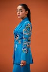 Buy_Taali_Blue Silk Beads, Sequins Open Neck Hand Embellished Designer Set _Online_at_Aza_Fashions