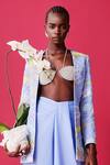 Shop_Taali_Blue Silk Open , Sweetheart Quilted Jacket And Palazzo Set _at_Aza_Fashions