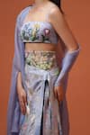 Buy_Taali_Blue Silk, Net, Organza Beads, Sequins Digital Print Embellished Skirt Set _Online_at_Aza_Fashions