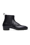 Shop_Shutiq_Black Leather Manalo Boots _at_Aza_Fashions