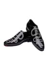 Buy_Shutiq_Black Embroidery Designer Patent Leather Shoes _at_Aza_Fashions