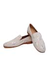 Buy_Shutiq_Ivory Flora Suede Designer Shoes _at_Aza_Fashions