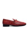 Buy_Shutiq_Burgundy Designer Python Print Shoes _Online_at_Aza_Fashions