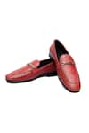 Buy_Shutiq_Burgundy Designer Python Print Shoes _at_Aza_Fashions