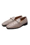 Shop_Shutiq_Beige Buckles Python Print Designer Shoes _at_Aza_Fashions