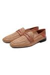 Shop_Shutiq_Tan Designer Woven Raffia Loafers _at_Aza_Fashions