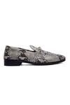 Shutiq_Gray Designer Grey Leather Shoes _Online_at_Aza_Fashions