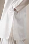 Buy_Ituvana_White Cotton Applique Pathani Kurta Set _Online_at_Aza_Fashions