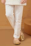 Arihant Rai Sinha_White Cotton, Silk Embroidery, Pearls Sherwani And Pant Set _Online_at_Aza_Fashions