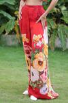 Foram Patel_Red Georgette Floral Print Set _Online_at_Aza_Fashions