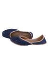Kurrbat_Blue Designer Swan Juttis _Online_at_Aza_Fashions