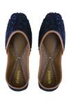 Shop_Kurrbat_Blue Designer Swan Juttis _at_Aza_Fashions