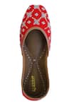 Buy_Kurrbat_Red Designer Jalsa Juttis _Online_at_Aza_Fashions