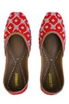 Shop_Kurrbat_Red Designer Jalsa Juttis _at_Aza_Fashions