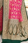 Buy_Naaritva India_Pink Crepe, Chiffon Zari Banarasi Hand Woven Saree With Running Blouse Piece 