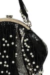 Buy_The Tan Clan_Black Sequins, Pearls Ava Batua Clutch Bag _Online_at_Aza_Fashions