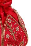 Buy_The Tan Clan_Pink Embroidery, Beads Baag Hot Lotus Potli _Online_at_Aza_Fashions