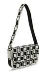 Buy_The Tan Clan_Black Blake Checkered Suede Clutch _at_Aza_Fashions