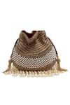 Shop_The Tan Clan_Gold Pearls, Zari Dua Potli Bag _at_Aza_Fashions