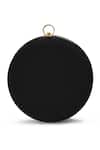 The Tan Clan_Black Rhinestones Glitz Round Clutch _Online_at_Aza_Fashions