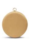 The Tan Clan_Gold Glitz Round Clutch _Online_at_Aza_Fashions