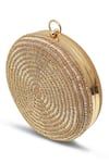 Shop_The Tan Clan_Gold Glitz Round Clutch _Online_at_Aza_Fashions