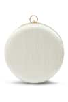 The Tan Clan_Silver Glitz Round Clutch _Online_at_Aza_Fashions