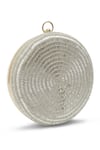 The Tan Clan_Silver Glitz Round Clutch _at_Aza_Fashions