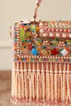 The Tan Clan_Beads, Fringe Kiara Flap Over Clutch Bag _at_Aza_Fashions