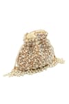 Shop_The Tan Clan_White Pearls, Embroidery Rimsha Potli Bag With Tassels _Online_at_Aza_Fashions